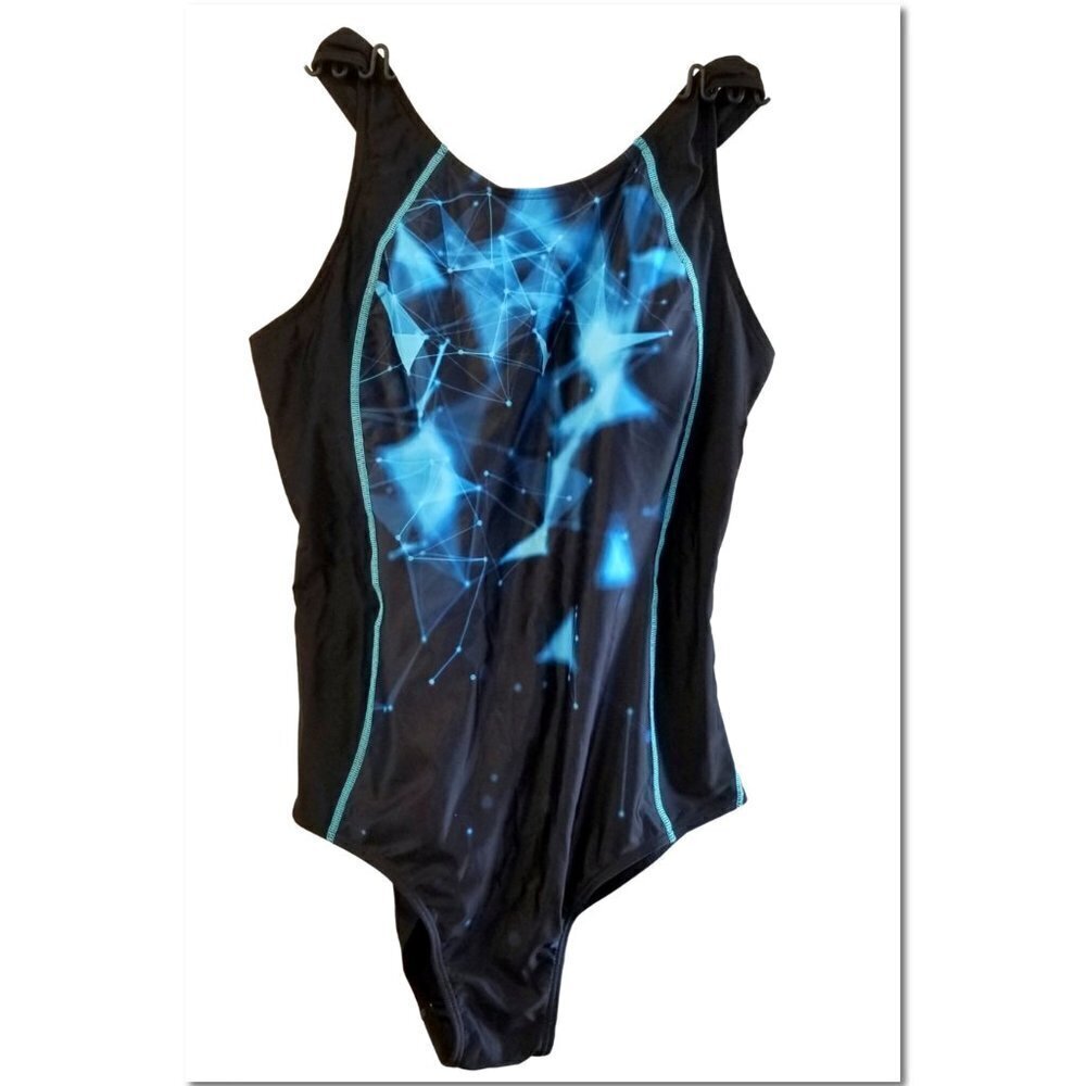 Abstract Galaxy Blue One Piece Swimsuit NEW Sizes XL and M